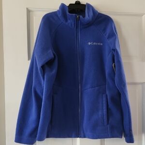 Columbia Blue Fleece Zip Jacket - Kids Size: Medium (10-12)
